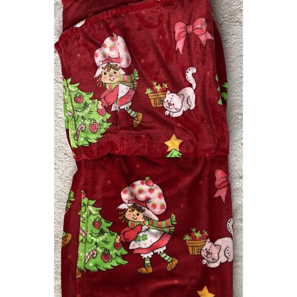 Strawberry Shortcake Custard Christmas Tree Throw Blanket 50" X 70" Holiday NEW - Picture 14 of 14
